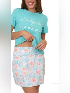 Cabana Life Skort in Sold Out Spritz Print of Fruit, Floral, &Spritz Drink, Sz.S